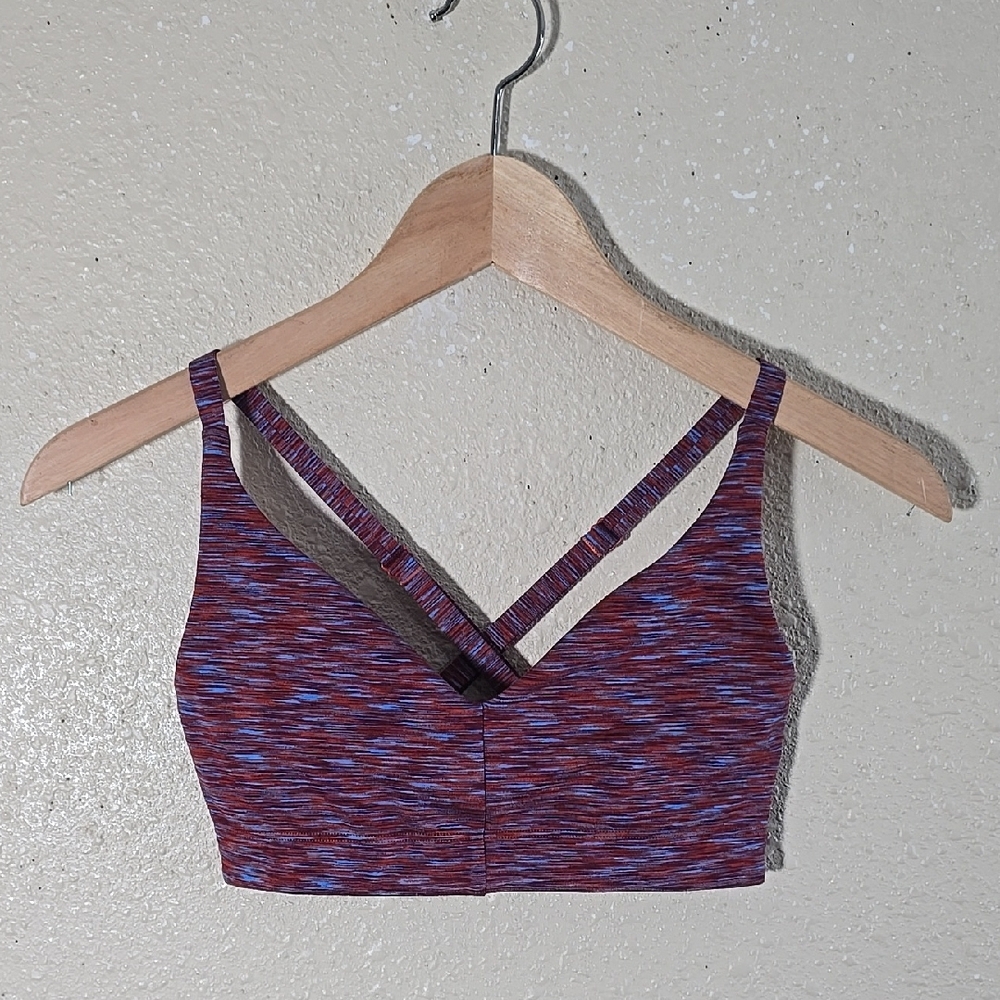 Outdoor Voices Women's Purple and Blue Sports Bra